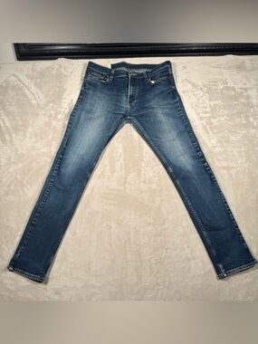 Hollister Skinny Jeans Men 33x32 Blue Medium Wash Slim Stretch Denim